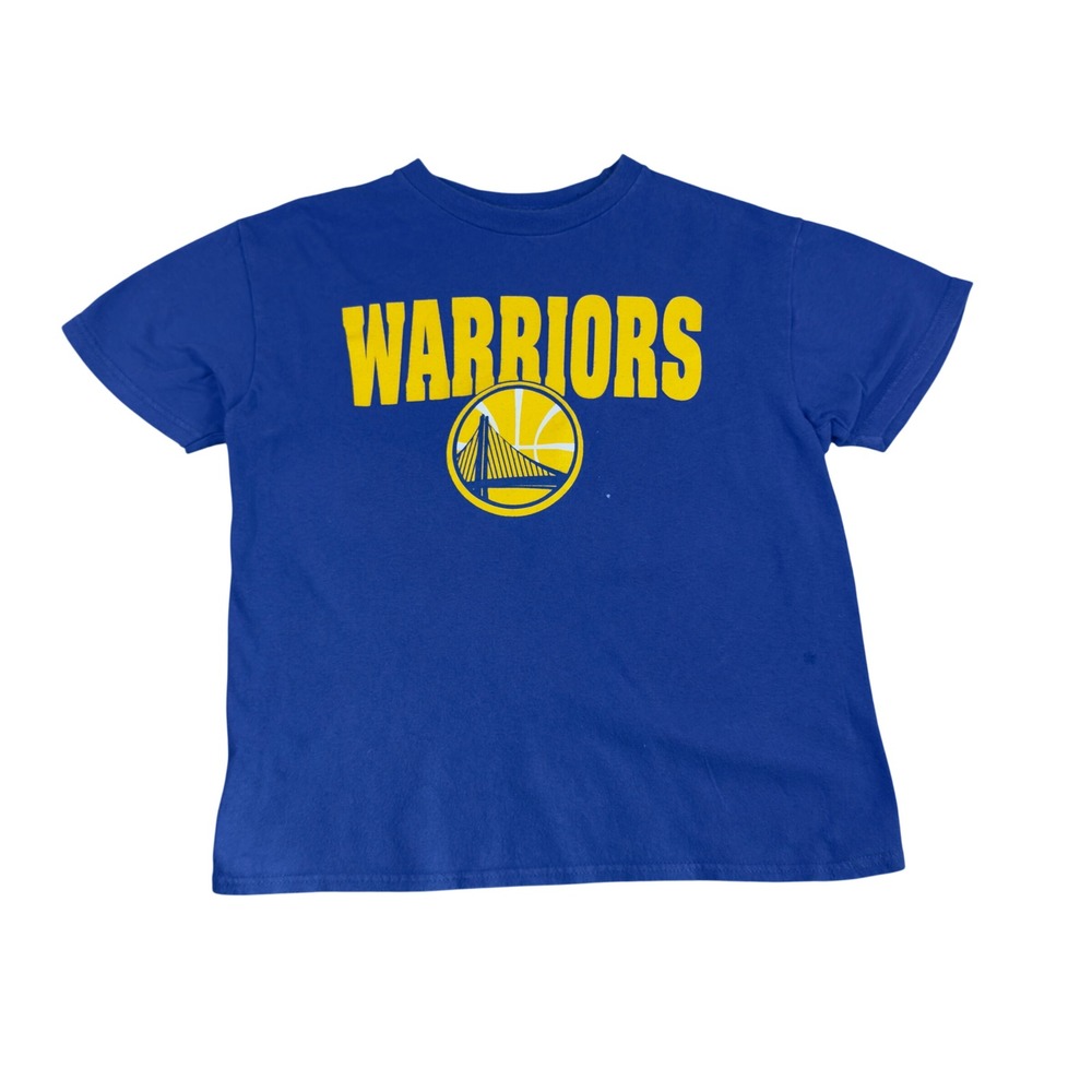 NBA Golden‎ State Warriors Boys XS Blue Graphic T-Shirt Short Sleeve Cotton Tee